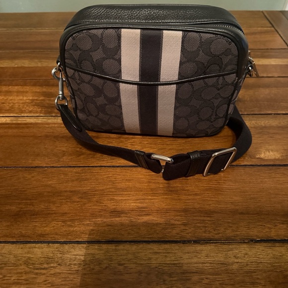 Coach Signature Black and Gray Crossbody Bag - Picture 4 of 5